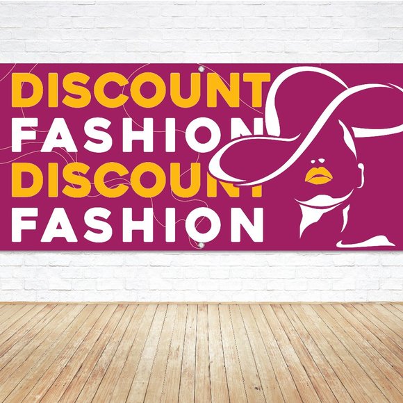 DISCOUNT FASHION Generic Vinyl Banner 5ft Retail Sign Boutique Store Shop Signag - Picture 1 of 5